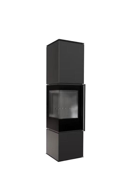 Kominek z płaszczem wodnym ZOSIA PW 14 kW DECO REN L L BLACK - Kominek z płaszczem wodnym ZOSIA PW 14 kW DECO
